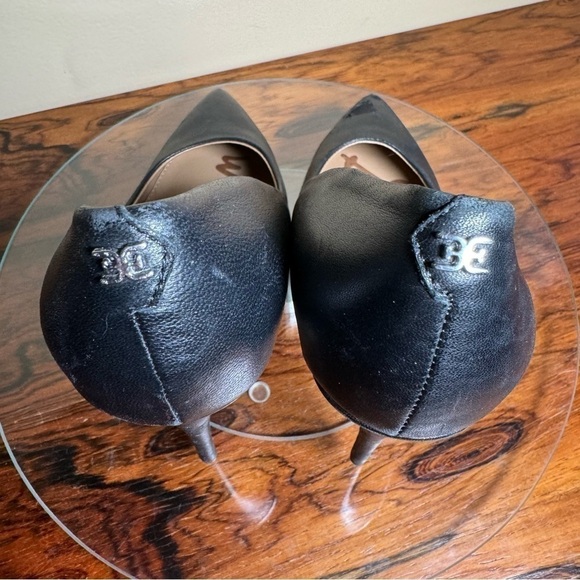 Sam Edelman pointed toe leather heels - black - size 8 - Picture 8 of 13
